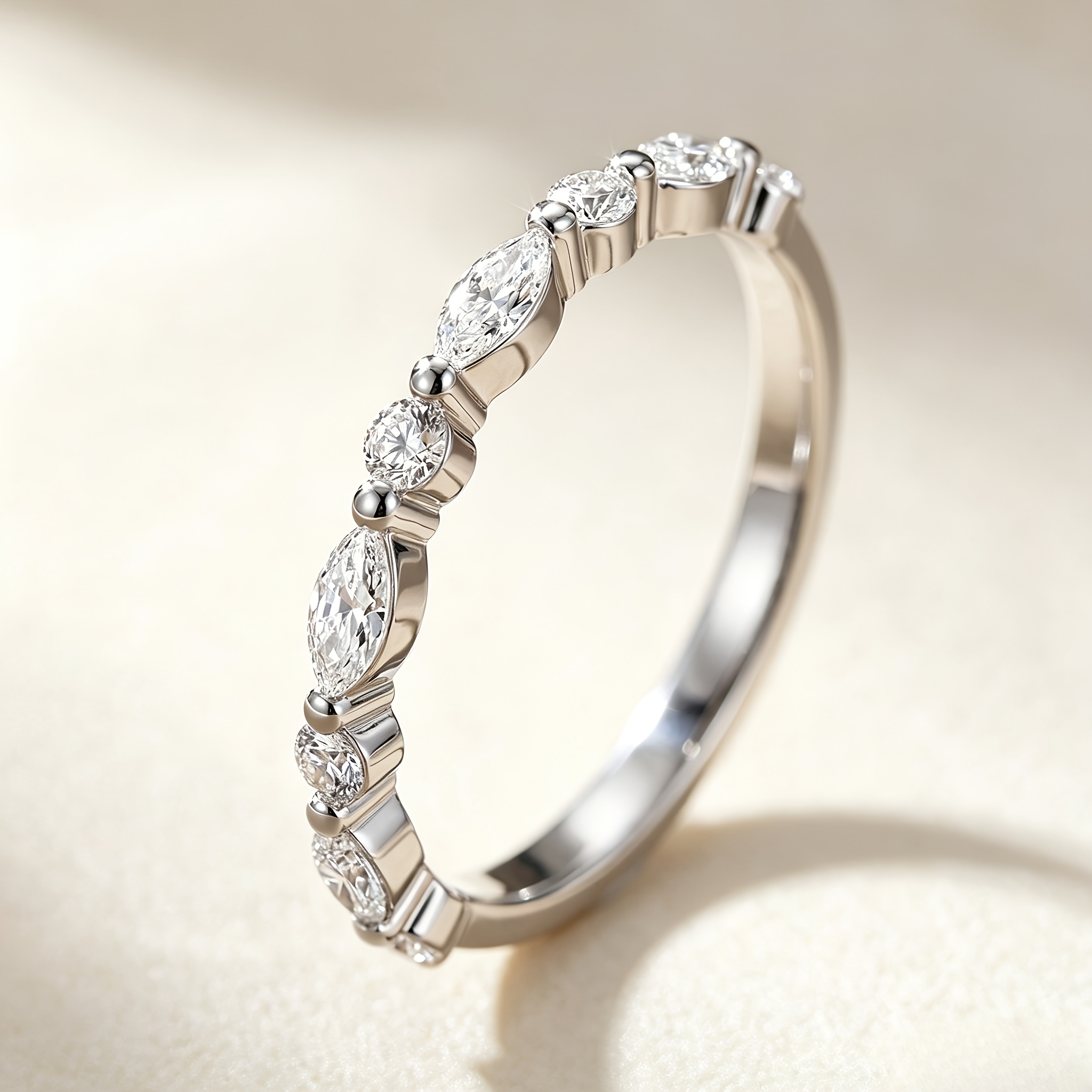 Women's Geometric Horse Eye Ring, Fashion Engagement
